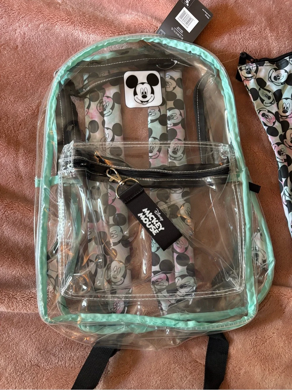 Bioworld Disney Mickey Mouse Clear Full-Size Backpack with Laptop Sleeve